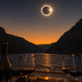 Eclipse desde el agua y cata en bodega de la Ribeira Sacra