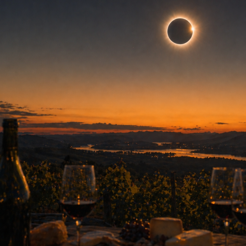 Eclipse entre viñedos: ver el eclipse + cata en viñedo