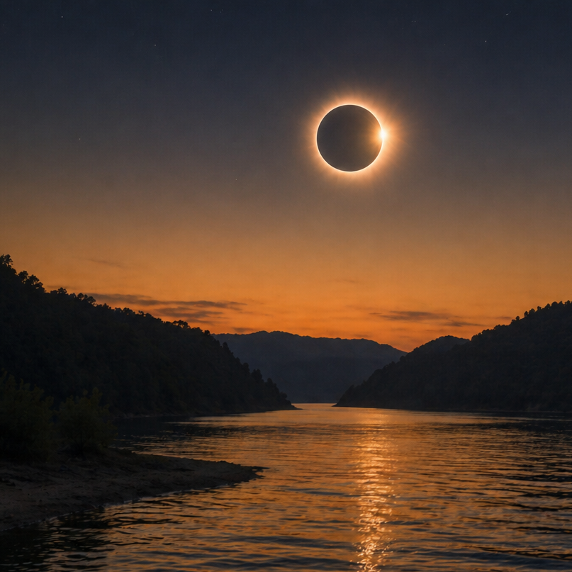 Eclipse desde el agua y cata en bodega de la Ribeira Sacra